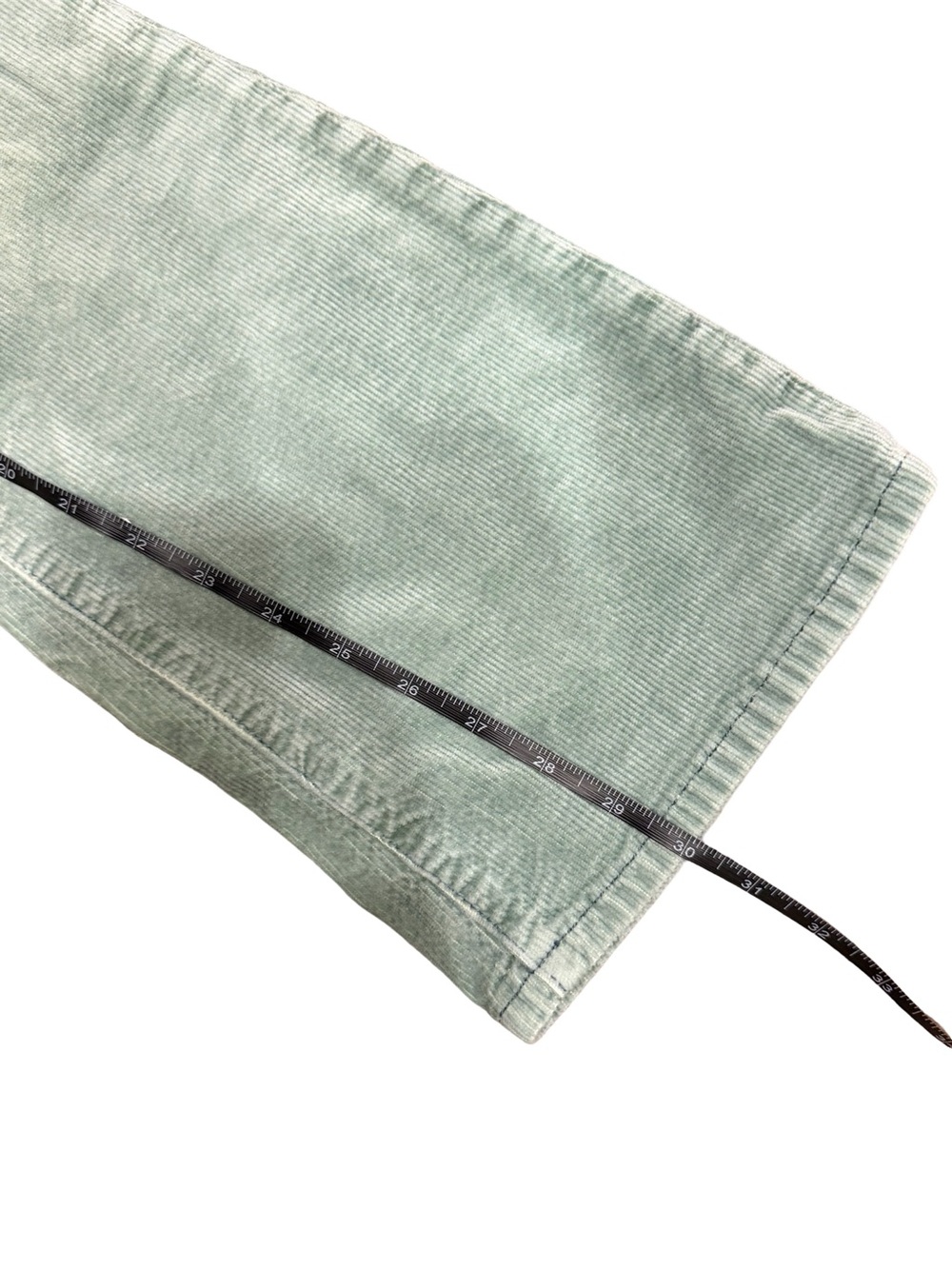 🌿 Anthropologie Pilcro The Icon Corduroy Flare Low Rise‎ Pants Green Size 26 - Picture 7 of 14